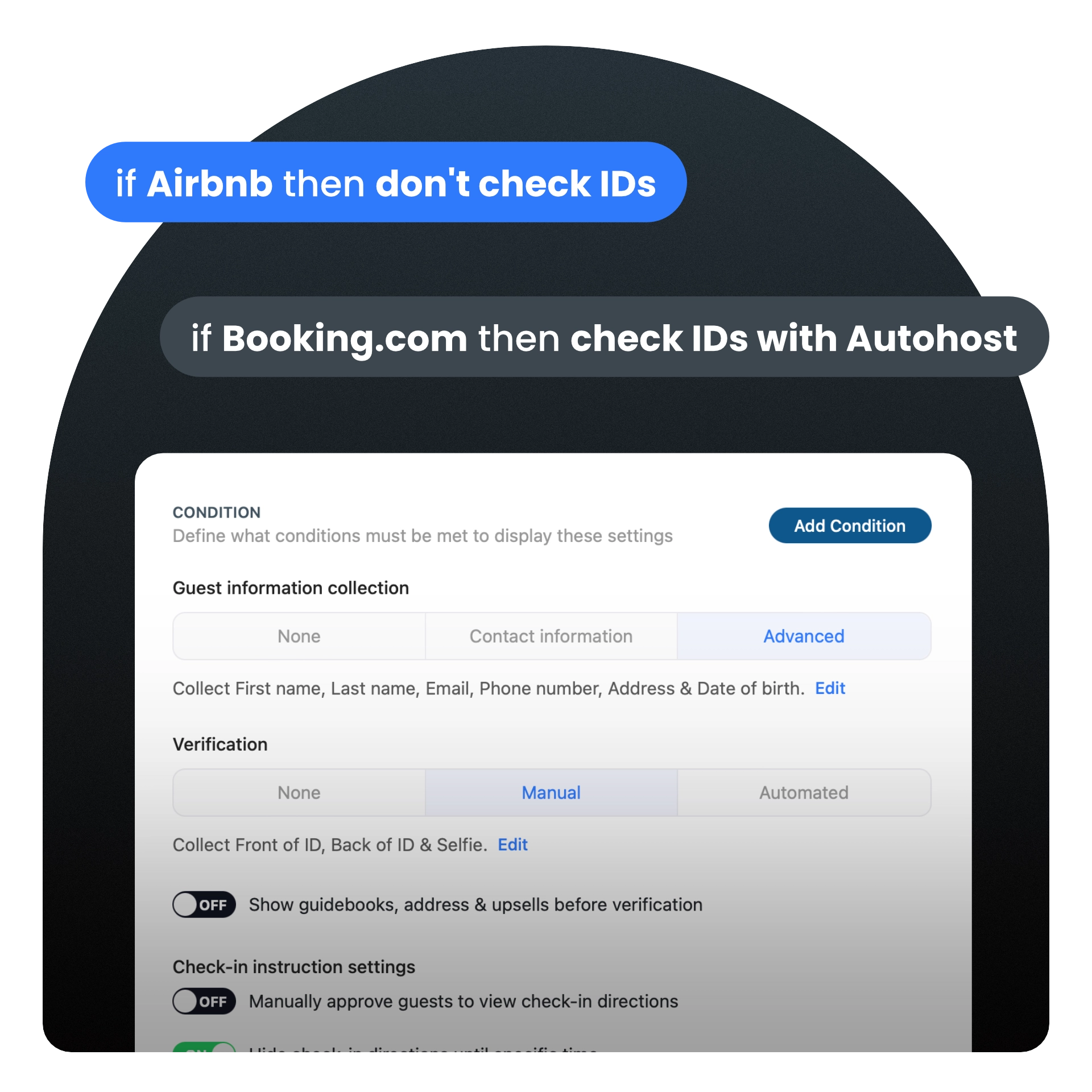 Automate and customize your guest verification by booking channel