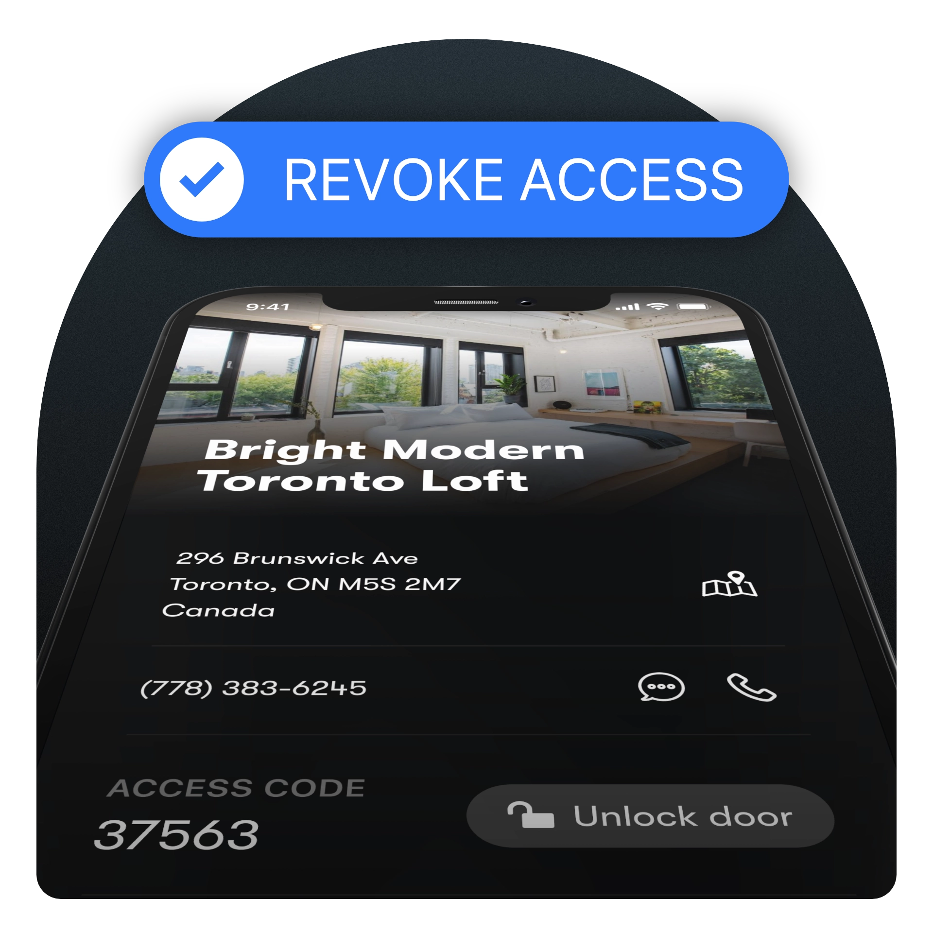 Revoke access to your property even after the verification approval