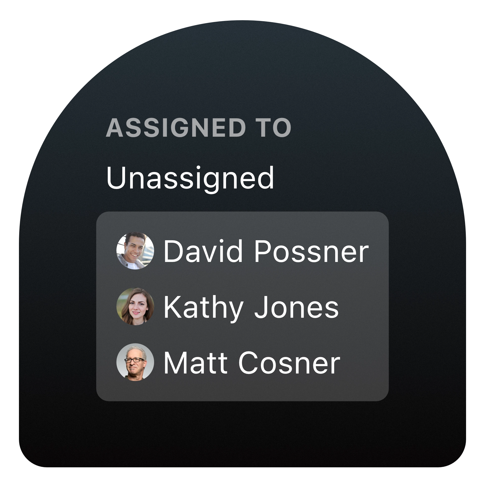 Assigning users in Enso Connect's unified inbox