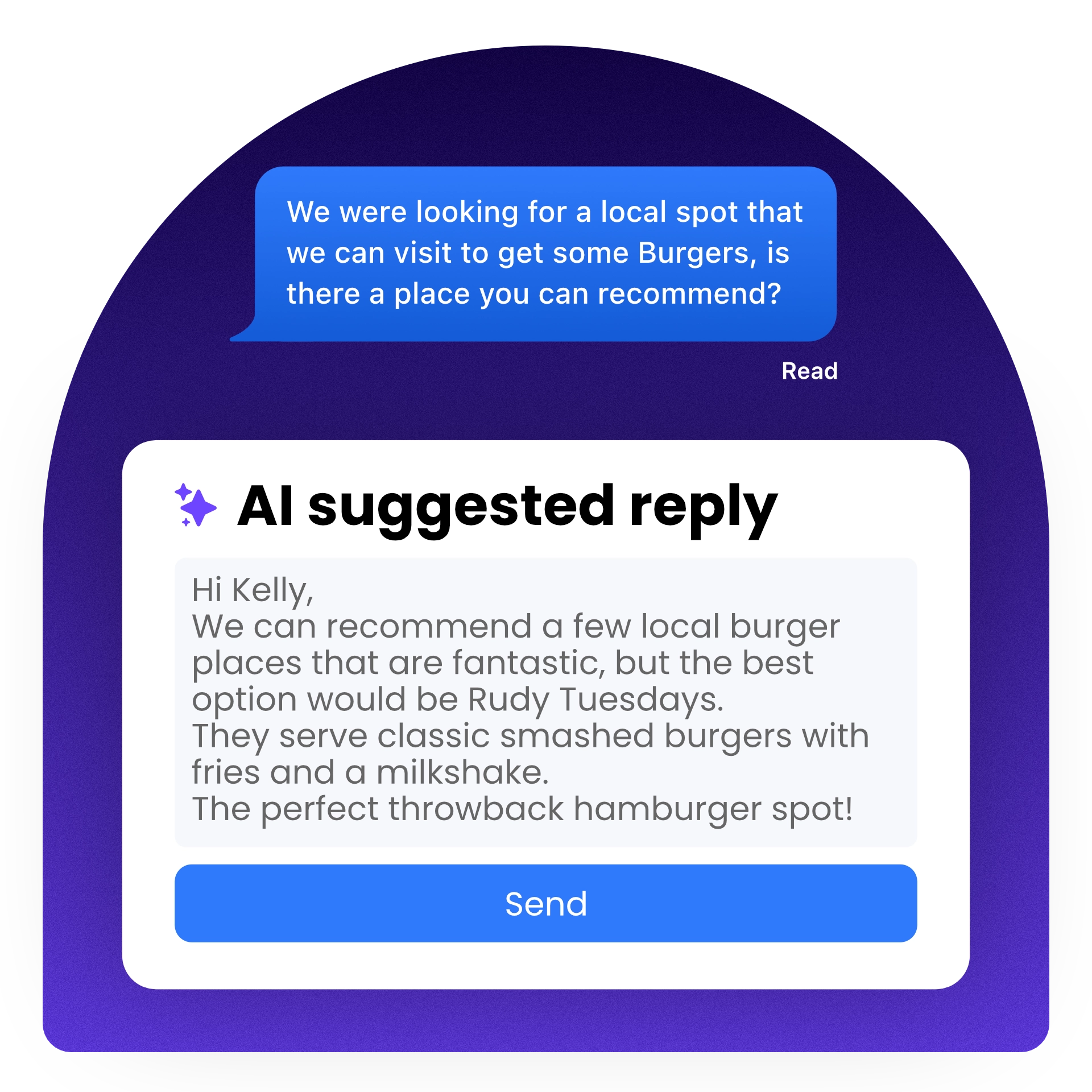 AI suggested and automated responses
