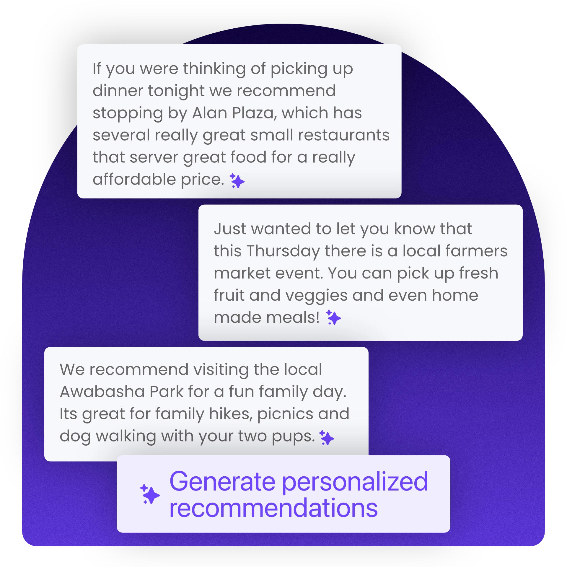 Generating personalized recommendations with AI