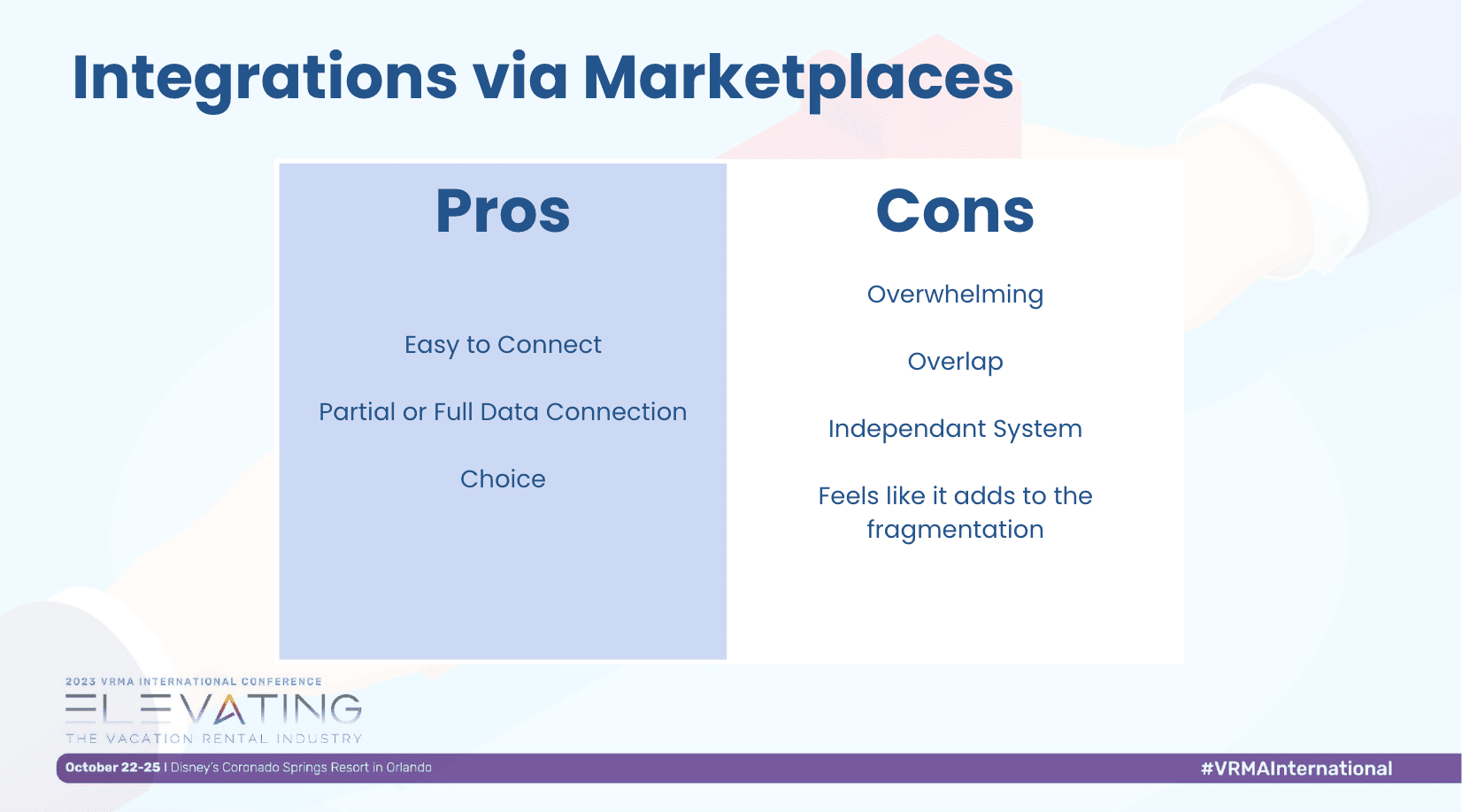 Fragmentation solution: Integrations via Marketplaces